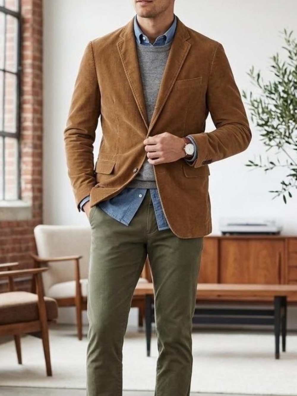 Men's Classic vintage Corduroy Blazer - Versatile Tailored Jacket
